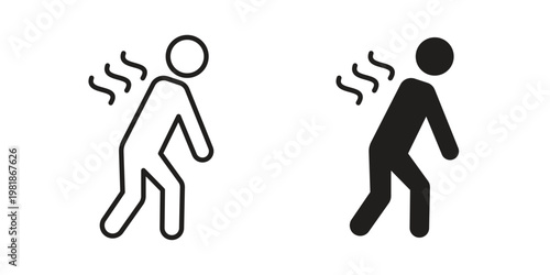 Tired icon and symbol. Vector icon editable set