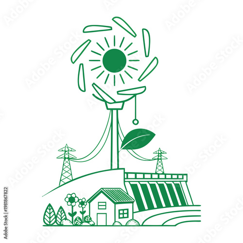 Green renewable energy consumption uses solar, wind, and hydro power to reduce pollution, save natural resources, and support a sustainable and eco-friendly future for everyone...
