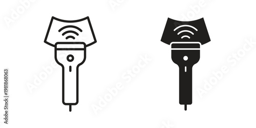 Ultrasound icon and symbol. Vector icon editable set