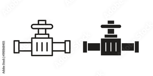 Valve icon and symbol. Vector icon editable set
