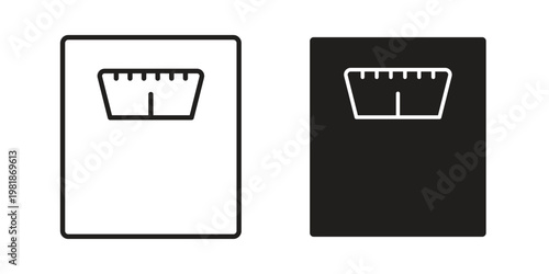 Weight scale icon and symbol. Vector icon editable set