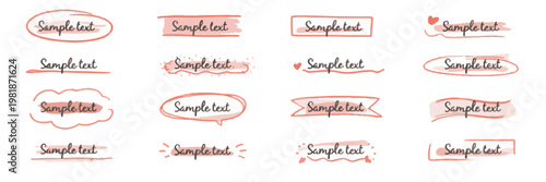 Coral Hand Drawn Text Boxes with Sample Text nikx4evut3wgcxhpdi85lw