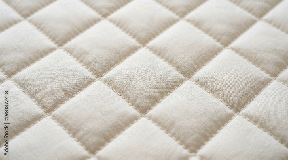 Fototapeta premium Seamless Quilted cotton textile texture. Quilted fabric texture background. Quilted fabric texture backdrop. Quilted textile texture clothing background. Quilted knit fabric texture for fashion design