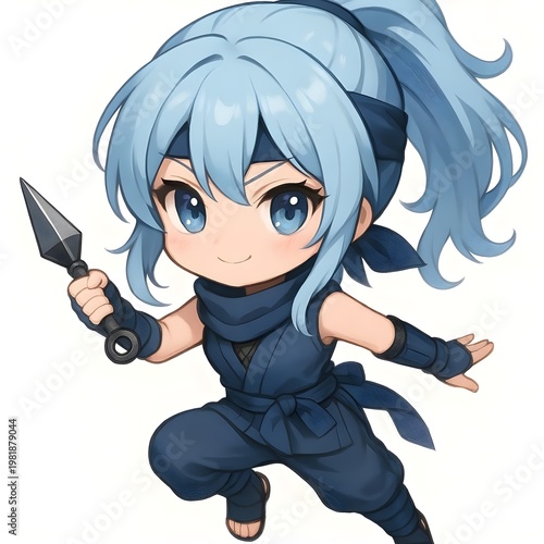 A skilled young ninja girl