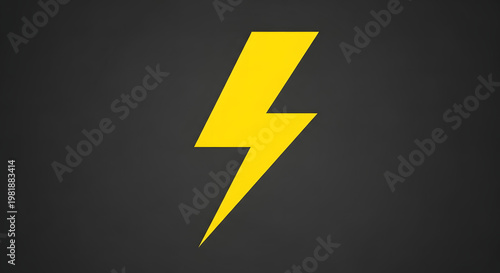 A yellow lightning bolt on a black background 
