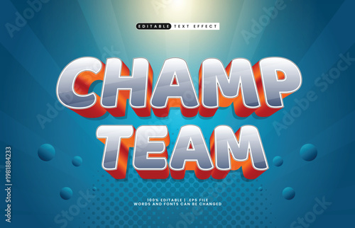 champ team editable text effect with a team and sport text effect