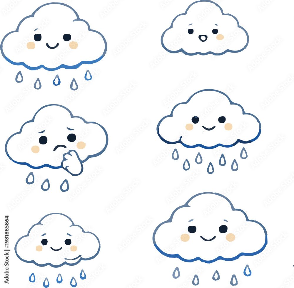 Fototapeta premium Seamless pattern with sheep and clouds 