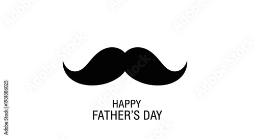 Stylized black moustache silhouette for Fathers Day.