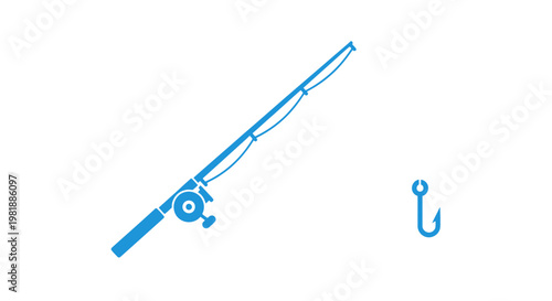 Fishing Rod with Reel as the Primary Subject.