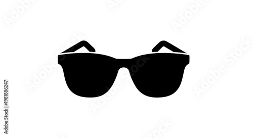 Sunglasses silhouette black lenses fashion accessory.