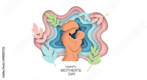 Colorful illustrated woman portrait with flowing hair.