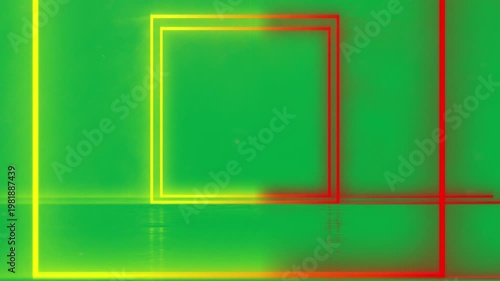 Neon Geometric Pattern with Alpha Channel