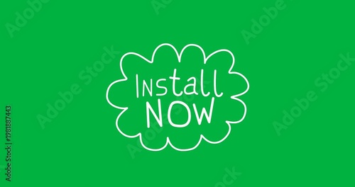 Doodle CTA staying centered on transparent canvas showing no motion or start event as promo overlay