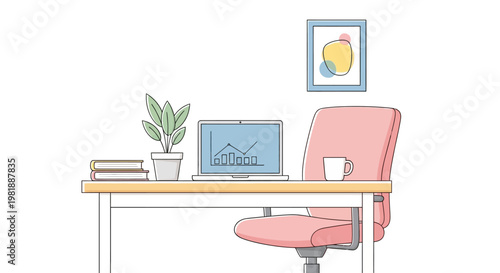 Pink office chair on wheels closeup.