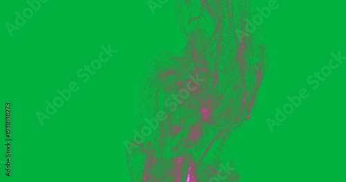 Animation of pink smoke trail on white background