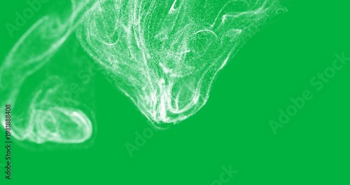 Animation of white smoke trail on black background