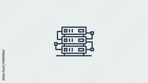 Cloud infrastructure server illustration – Suitable for enterprise tech, storage solutions, or data center branding.