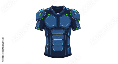 Futuristic Tactical Armor Shirt, Sci-Fi Cyberpunk Military Gear, Protective Body Suit