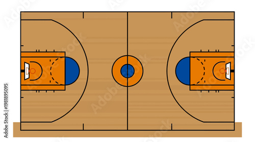 Basketball Court Blueprint: A meticulously drawn blueprint of a basketball court, featuring accurate measurements and detailed markings, represents a dedication to precision and preparation.