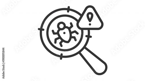 Animated threat detection icon