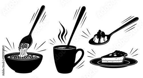 Cooking Spoon Vector – Action & Motion Icon Set