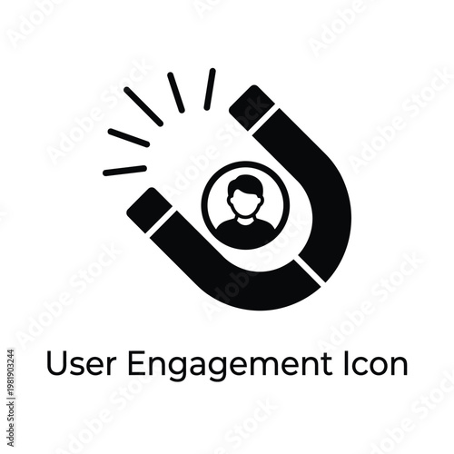 A magnet attracting a person Vector