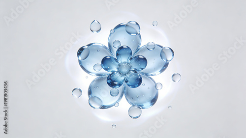 Ice crystal blue flower is full of clear water drops, which can make the water glow and replenish water deeply. It is suitable for the promotion of water emulsion and moisturizing essence products.
