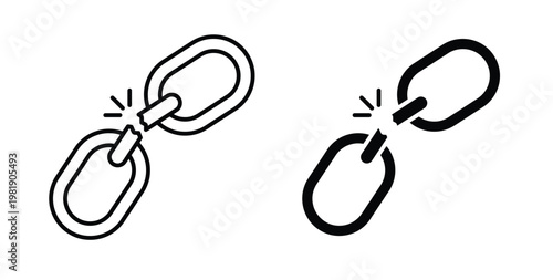 Weakness icon in black and white color. Solid and linear icons