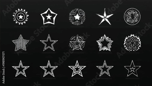 A collection of american eagle head icons with usa flag designs on a black background