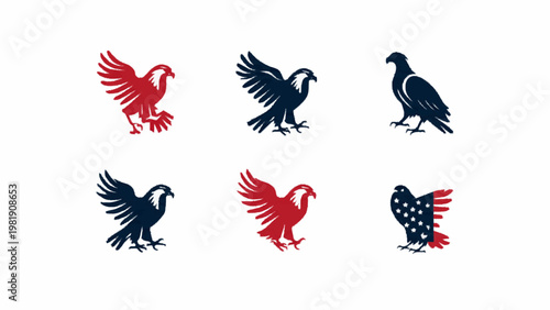 American eagles showcase strength in a symbolic USA military display