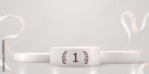 First place podium with number one symbol.