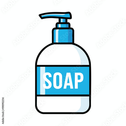 Clean Hands and Hygiene with Hand Soap Bottle for Personal Care and Sanitation