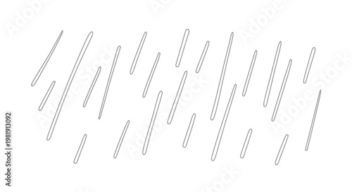 Abstract Raindrops Falling - Simple Line Art Illustration