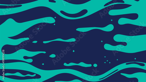 Abstract art background with wavy lines and shapes