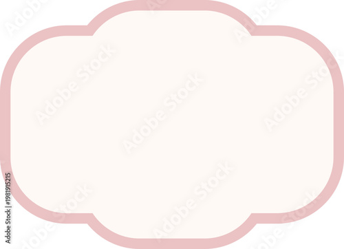 Vintage label retro frame, elegant craft badges. Pink emblem, banner