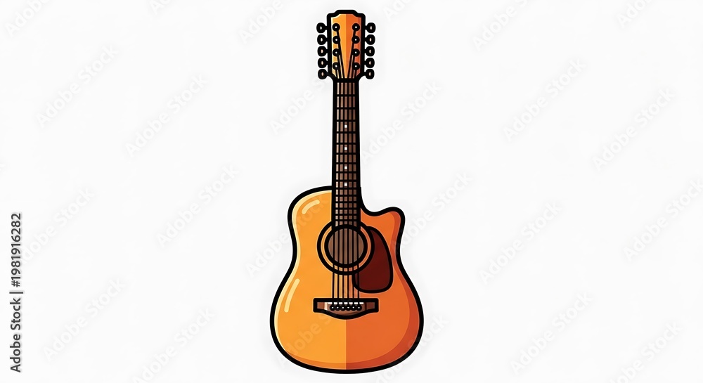 Obraz premium Acoustic Guitar Musical Instrument.