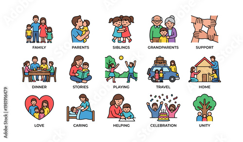 Family moments: parents, siblings, grandparents, and celebrations