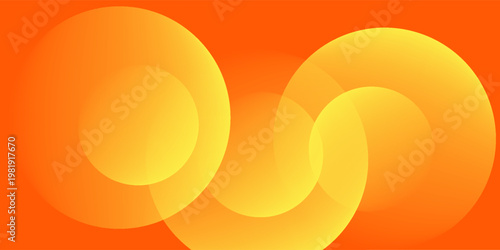 Minimal geometric background. Orange elements with fluid gradient. Dynamic shapes composition. Eps10 vector
