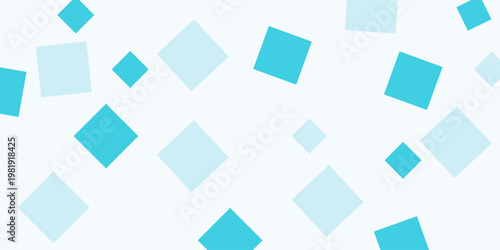 Multicolored squares of different sizes above the surface. Seamless background for sites