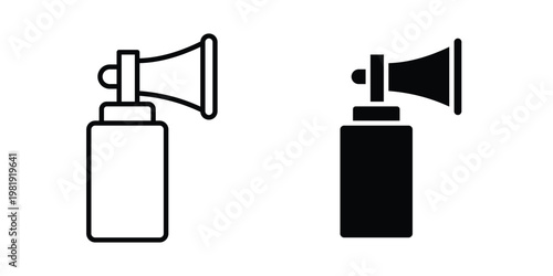 Air horn icon vector logo. icons in solid, editable strokes.