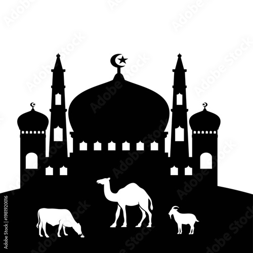 Mosque animals qurban Eid al Adha