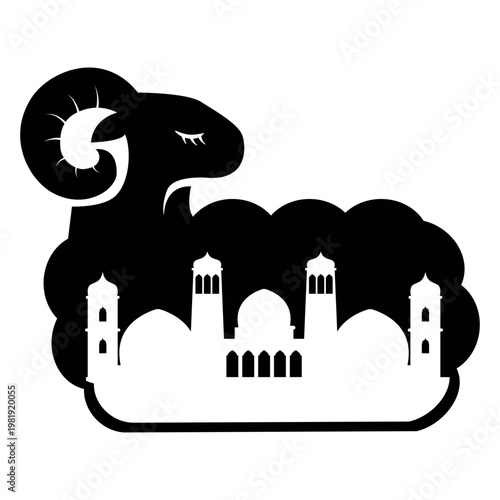 Sheep mosque qurban Eid al Adha