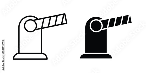 Barrier icon vector logo. icons in solid, editable strokes.