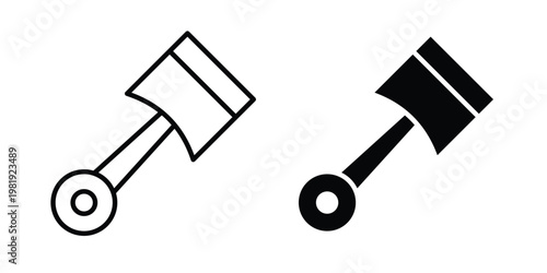 Car Piston icon vector logo. icons in solid, editable strokes.