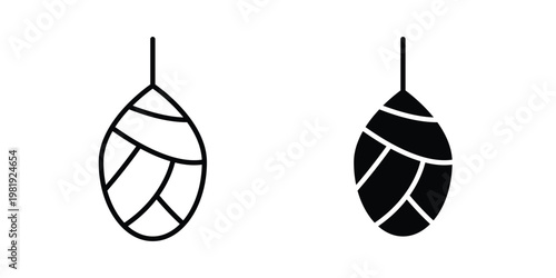 Cocoon icon vector logo. icons in solid, editable strokes.