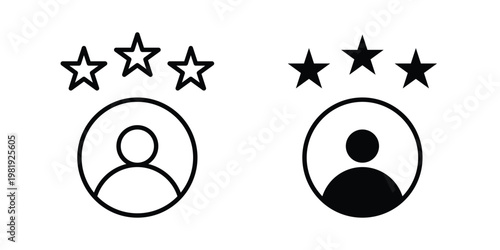 Customer experience icon vector logo. icons in solid, editable strokes.