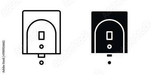 Electrical soap box icon vector logo. icons in solid, editable strokes.