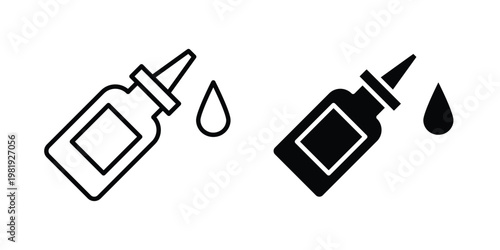 eye drop icon vector logo. icons in solid, editable strokes.