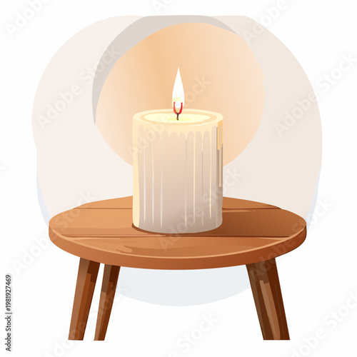 Duftkerze im warmen Abendlicht