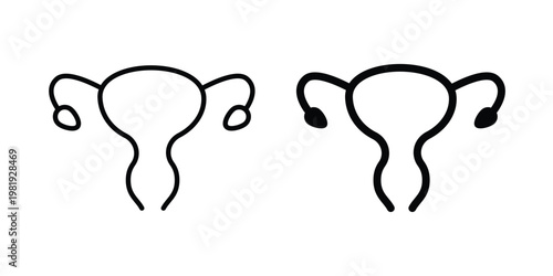 Gynecology icon vector logo. icons in solid, editable strokes.